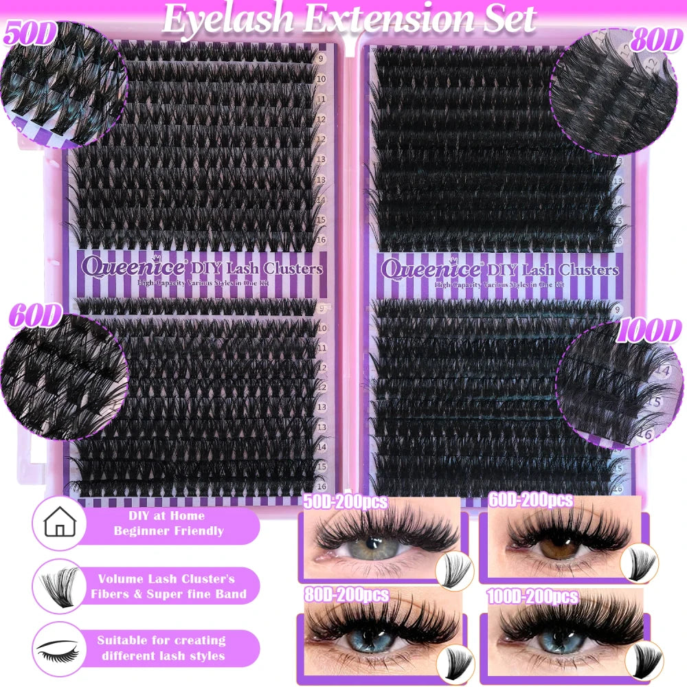 DIY Cluster Eyelash Extension Kit